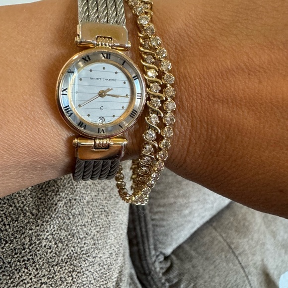 Philippe Charriol Swiss Quartz Watch– Stainless Steel Cable Bracelet. 29mm - Picture 7 of 13